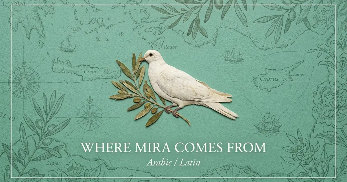 The name Mira comes from: Arabic / Latin