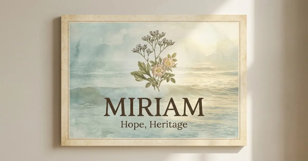 Miriam meaning themes: hope, heritage
