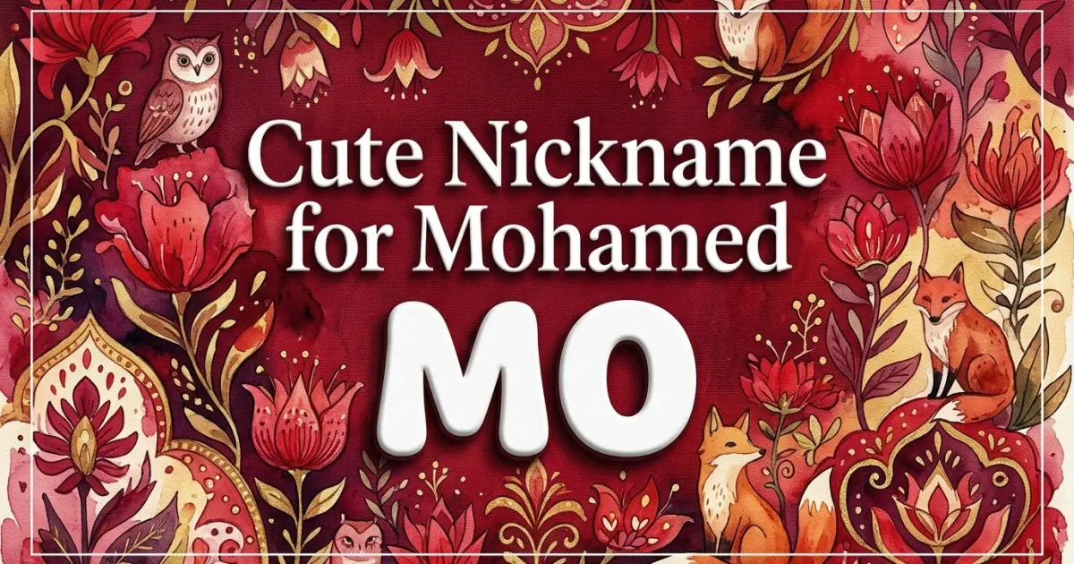 Cute nickname for Mohamed: Mo