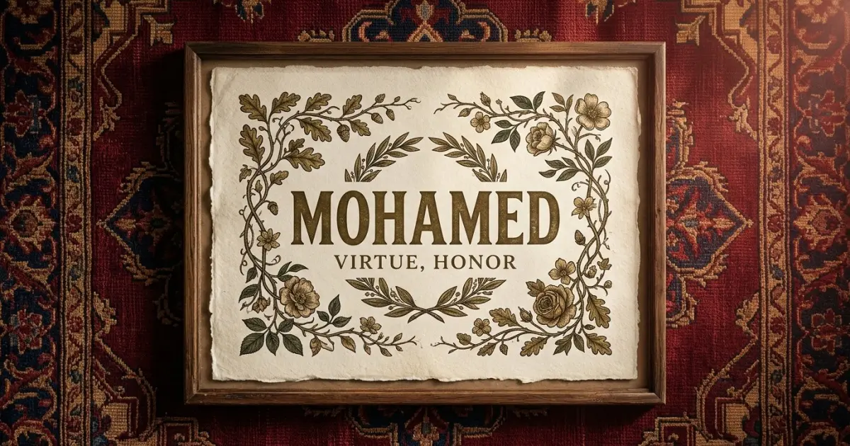 Mohamed meaning themes: virtue, honor