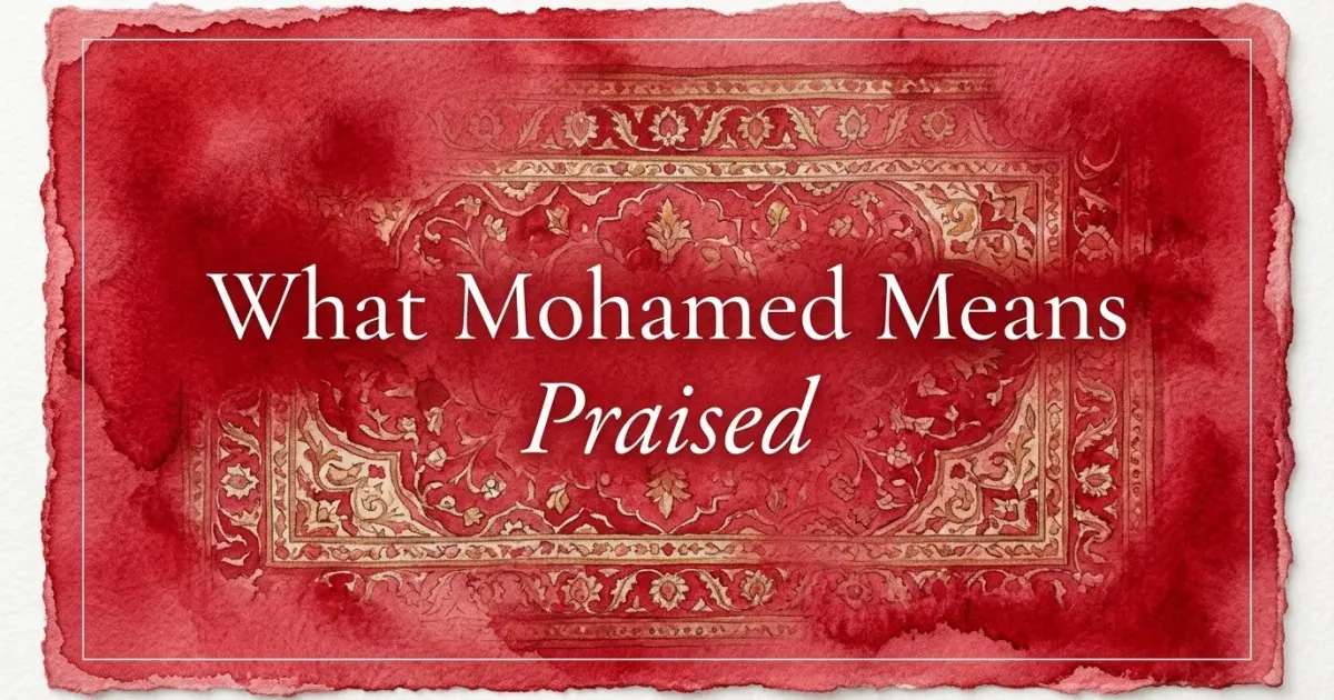 Mohamed name meaning Praised
