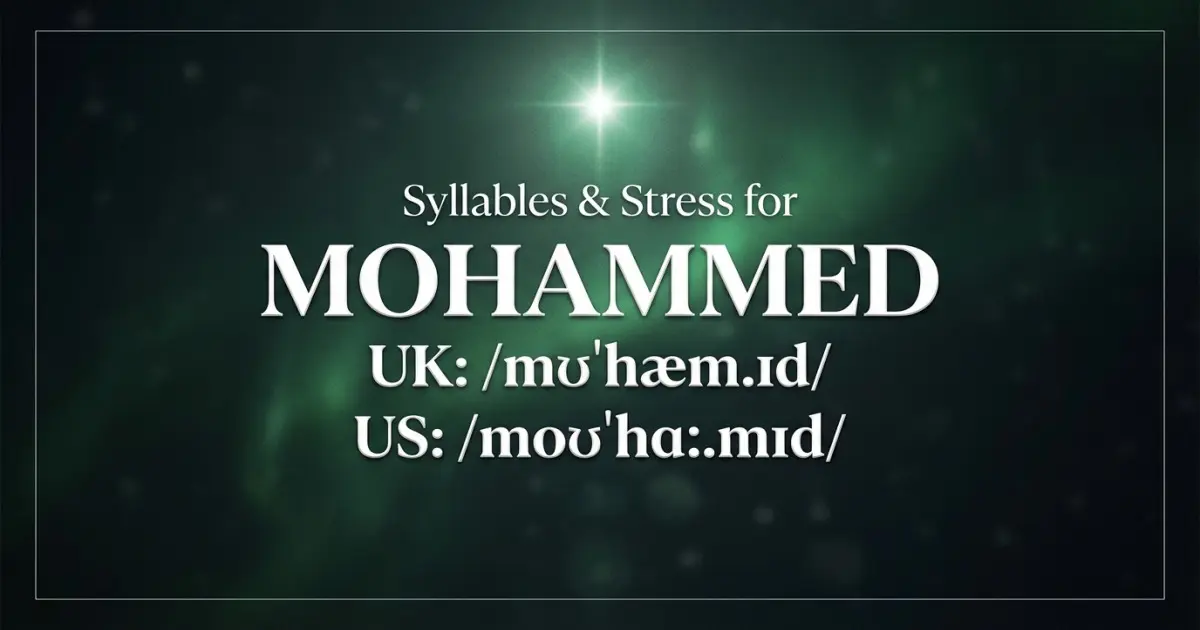 Mohammed Syllables Stress Pronunciation