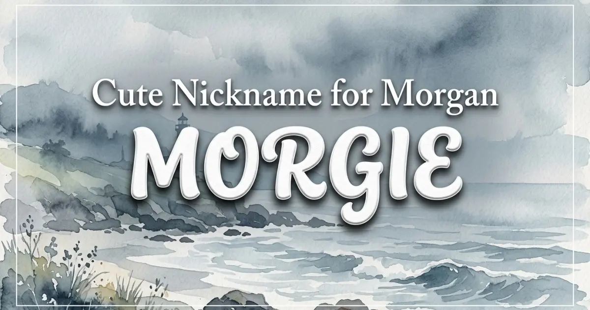 Cute nickname for Morgan: Morgie