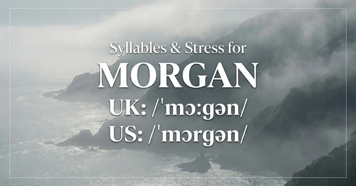 Morgan syllables, stress, and UK and US pronunciation
