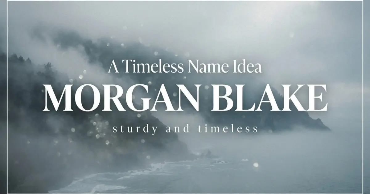 Middle name idea: Morgan Blake - sturdy and timeless