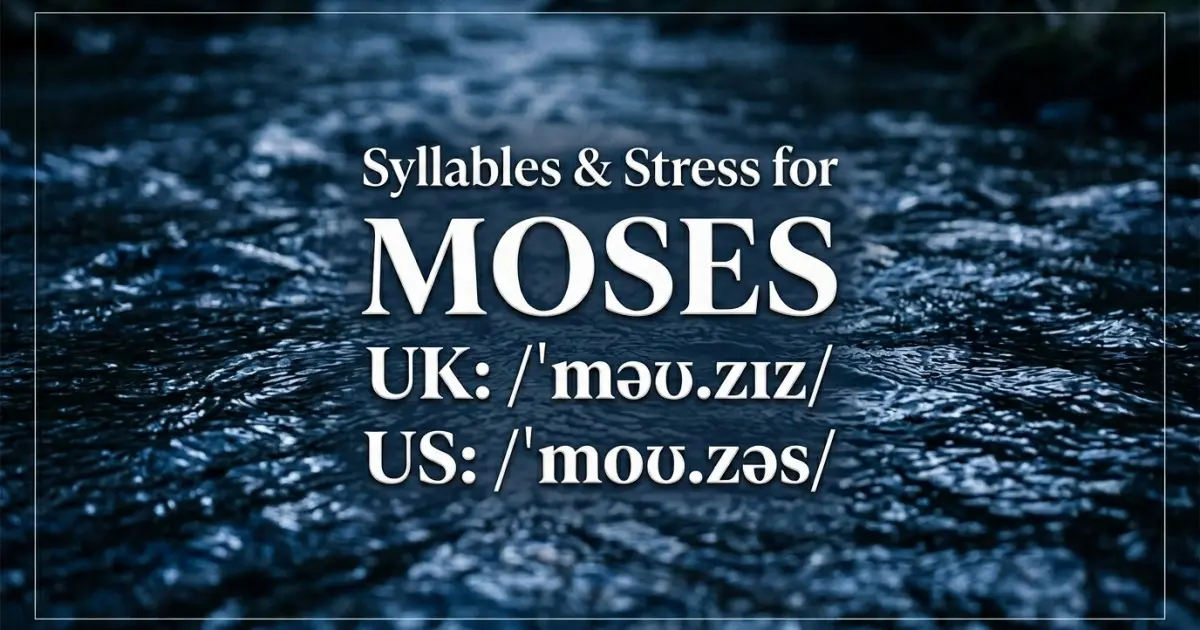 Moses syllables, stress, and UK and US pronunciation