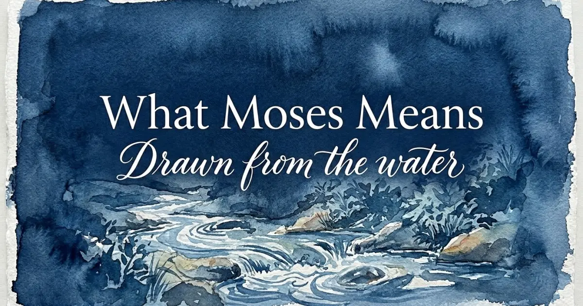 Moses name meaning Drawn from the water