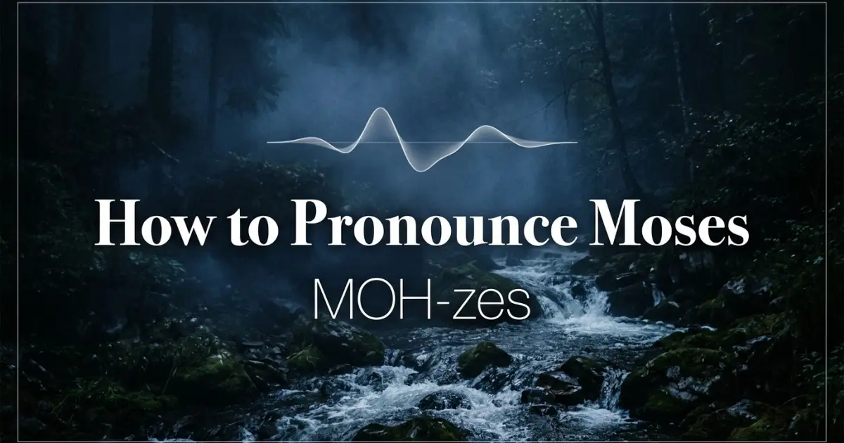 How to pronounce Moses