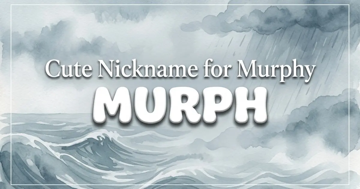 Cute nickname for Murphy: Murph