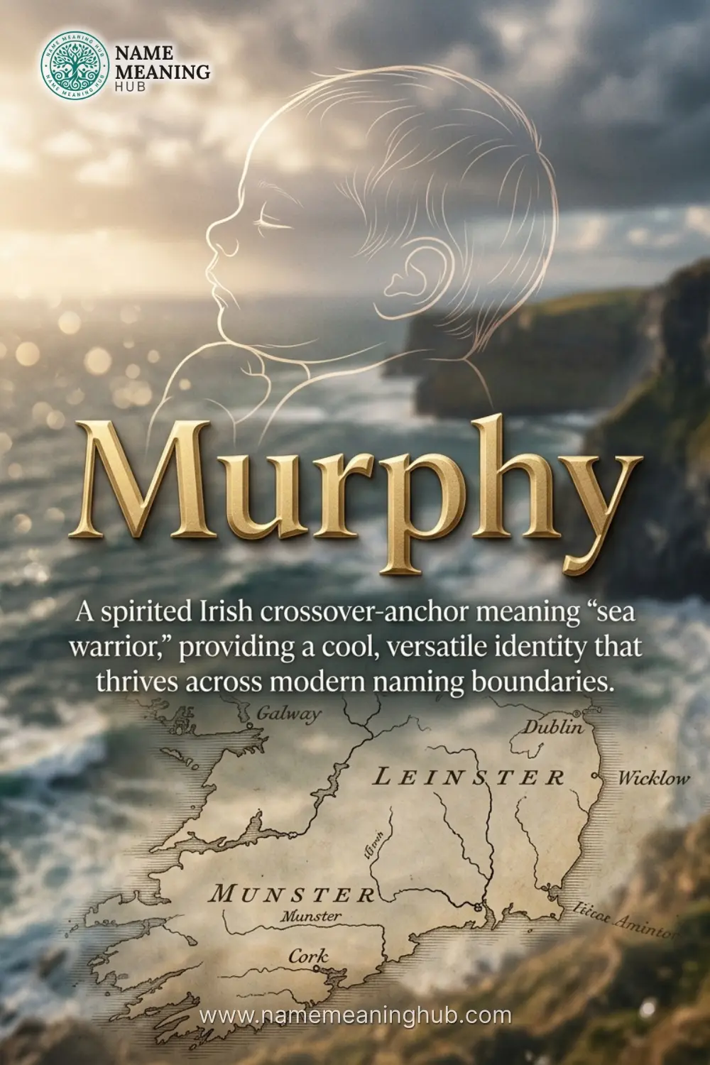 Meaning of the name Murphy: A spirited Irish crossover-anchor meaning "sea warrior," providing a cool, versatile identity that thrives across modern naming boundaries.