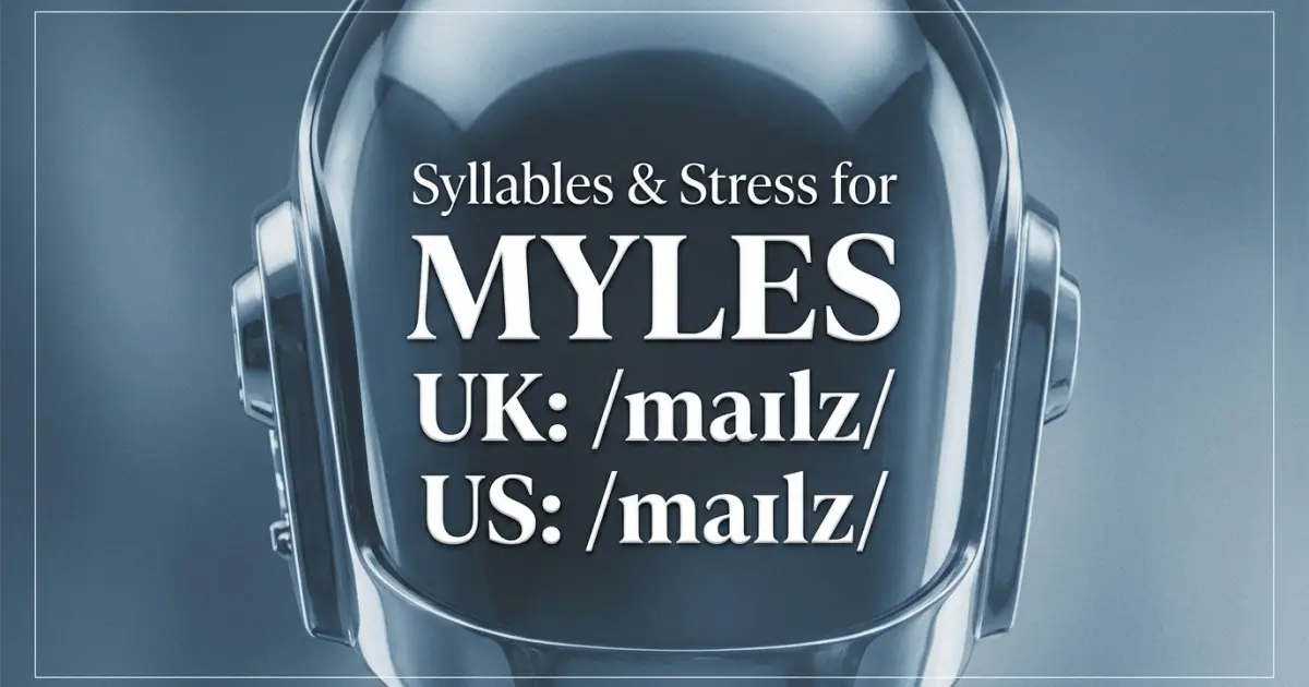 Myles syllables, stress, and UK and US pronunciation