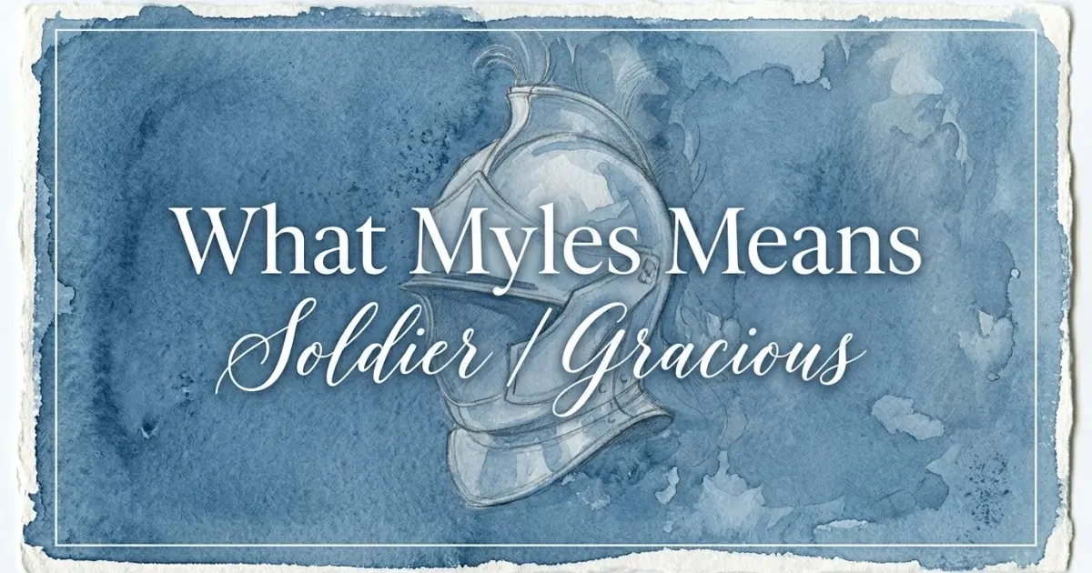Myles name meaning Soldier / Gracious