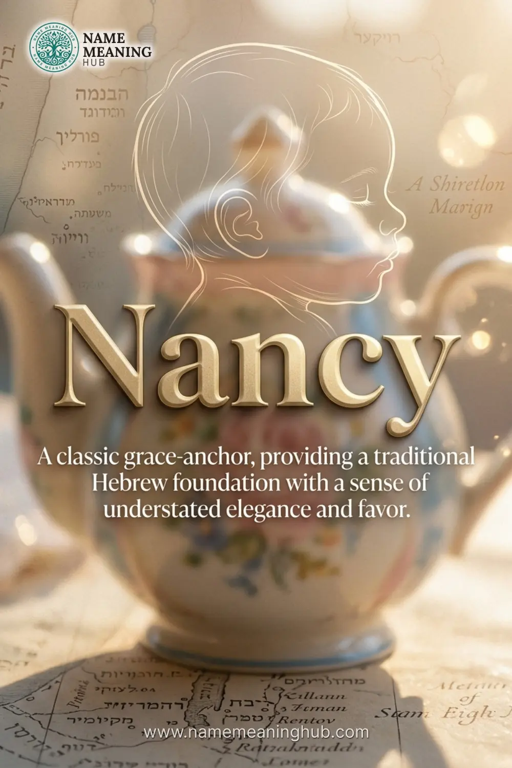 Meaning of the name Nancy: A classic grace-anchor, providing a traditional Hebrew foundation with a sense of understated elegance and favor.