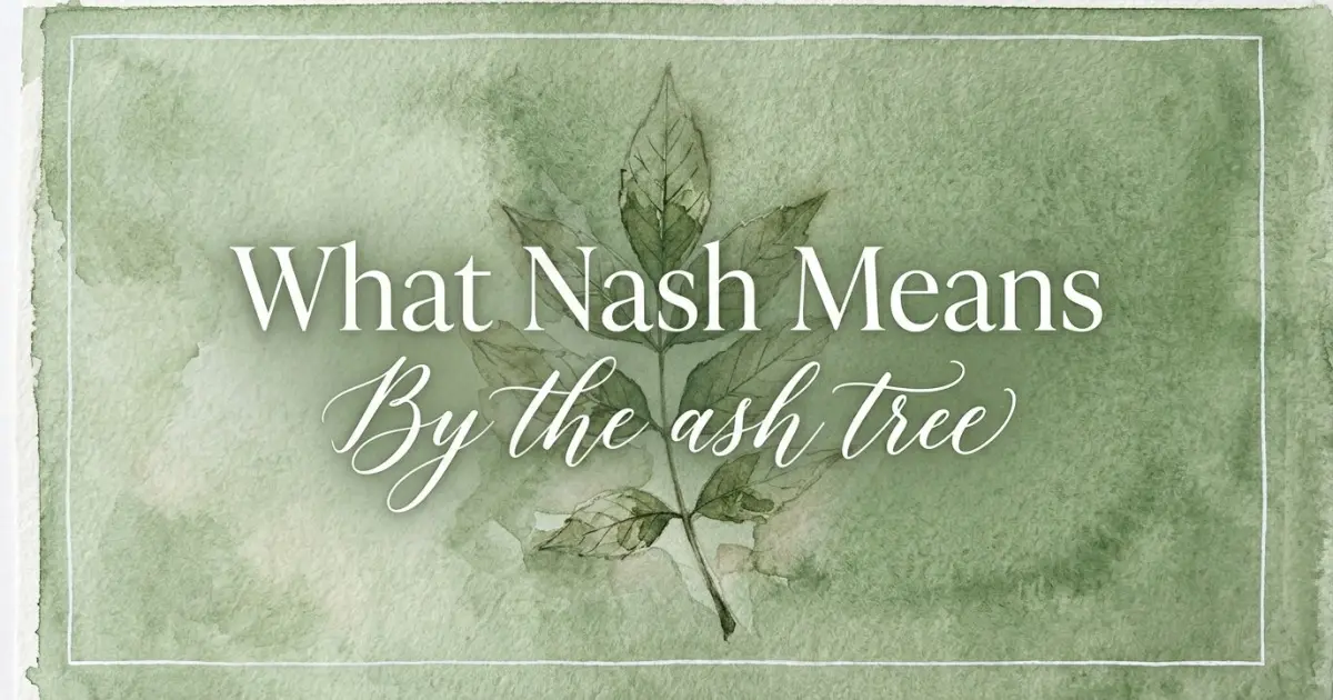 Nash name meaning By the ash tree