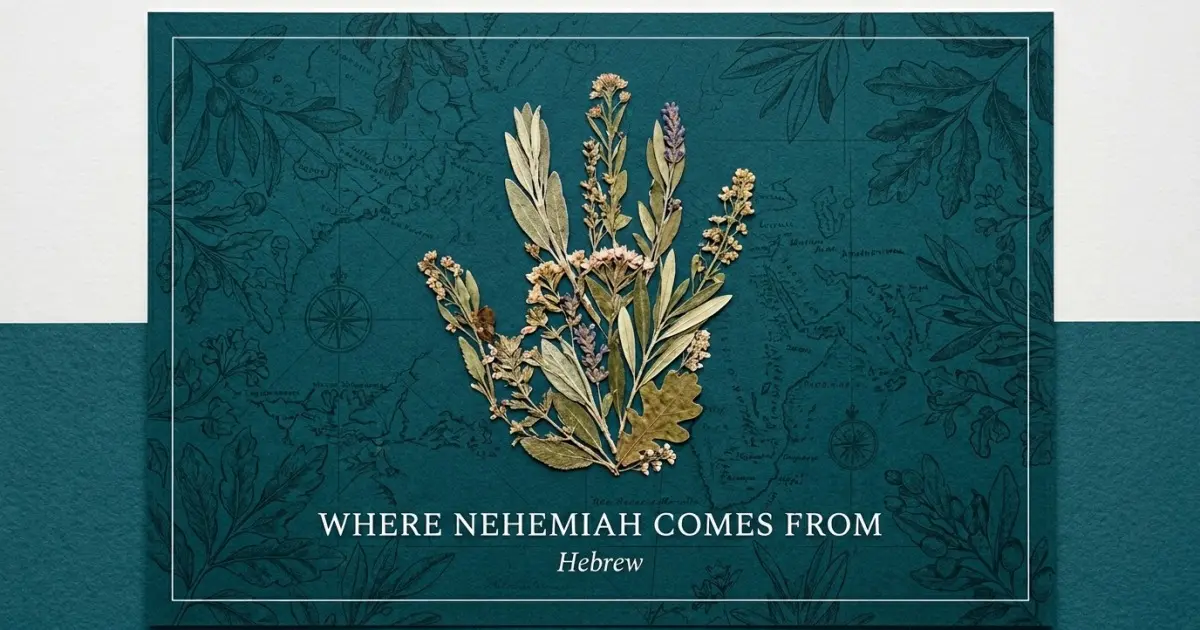 The name Nehemiah comes from: Hebrew