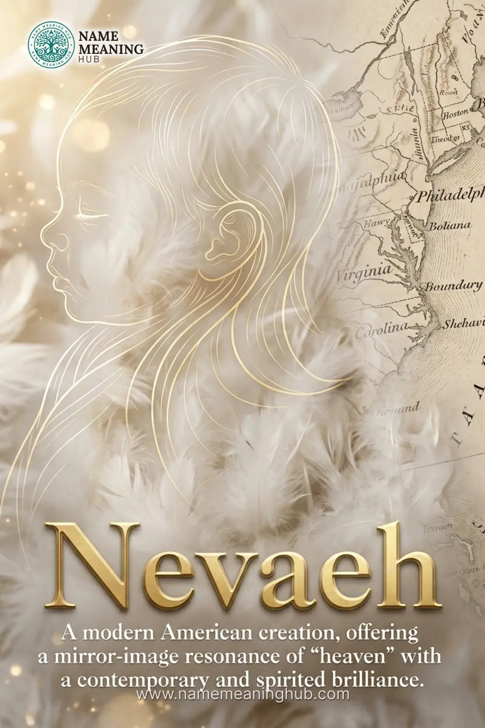 Meaning of the name Nevaeh: A modern American creation, offering a mirror-image resonance of "heaven" with a contemporary and spirited brilliance.