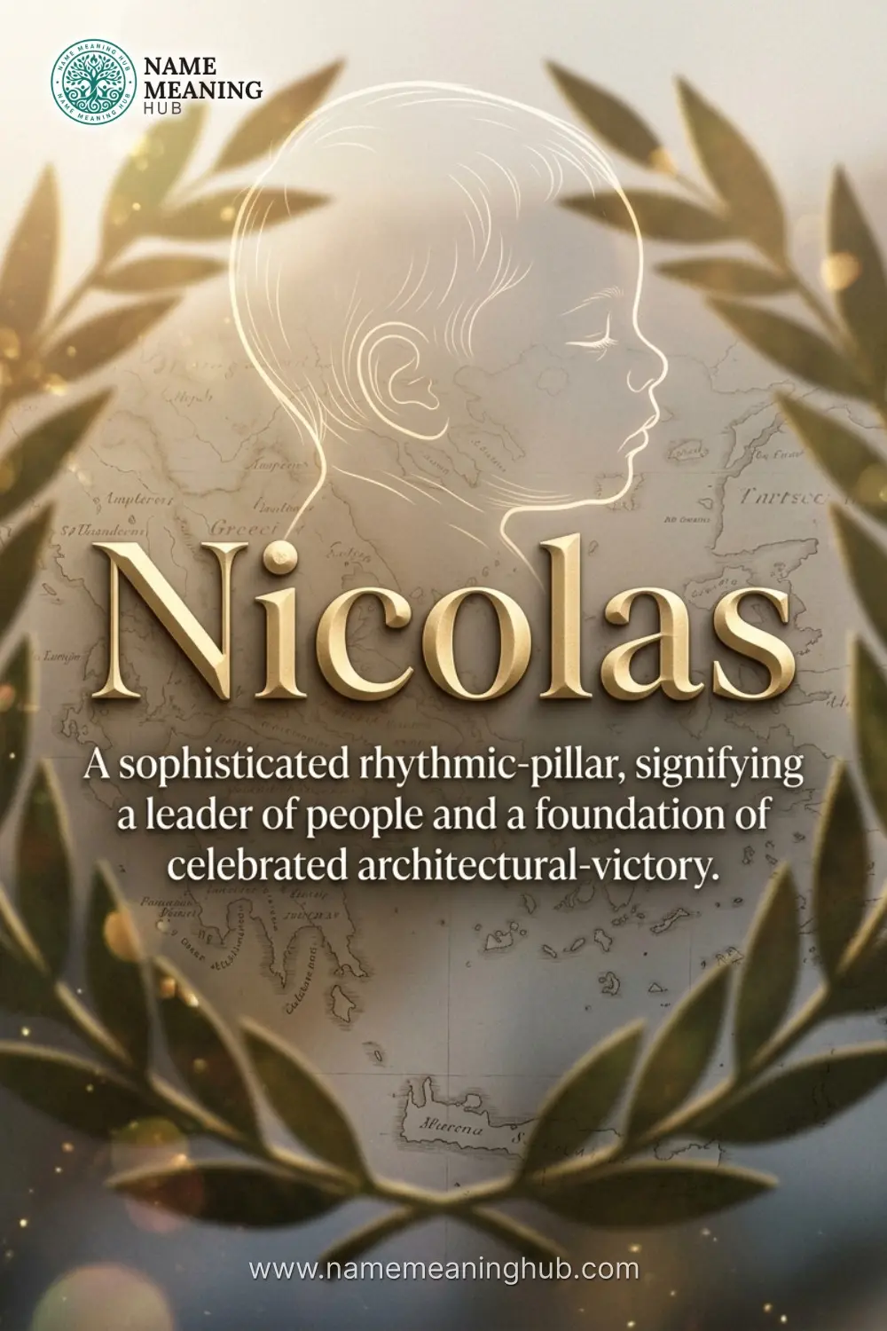 Meaning of the name Nicolas: A sophisticated rhythmic-pillar, signifying a leader of people and a foundation of celebrated architectural-victory.