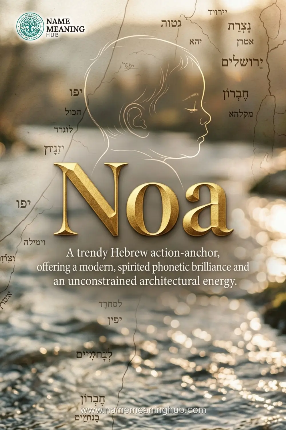 Meaning of the name Noa: A trendy Hebrew action-anchor, offering a modern, spirited phonetic brilliance and an unconstrained architectural energy.