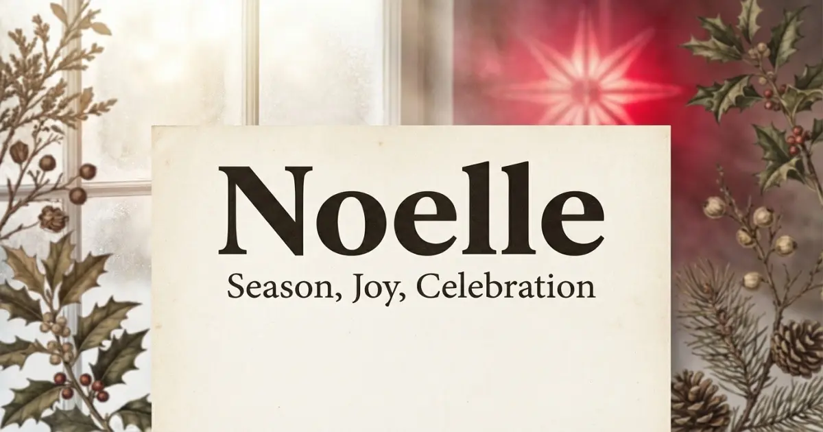 Noelle meaning themes: season, joy, celebration