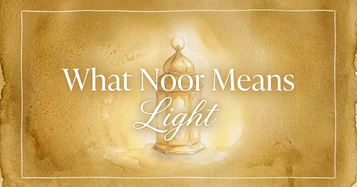 Noor name meaning Light