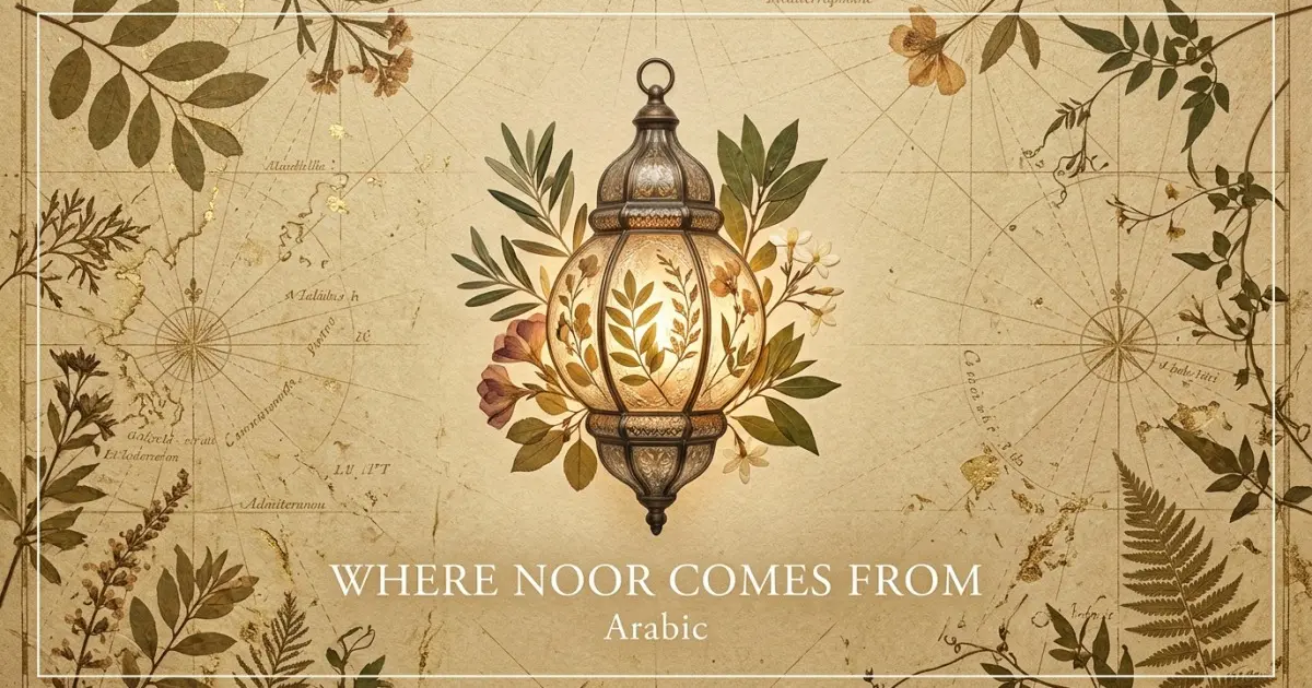 The name Noor comes from: Arabic