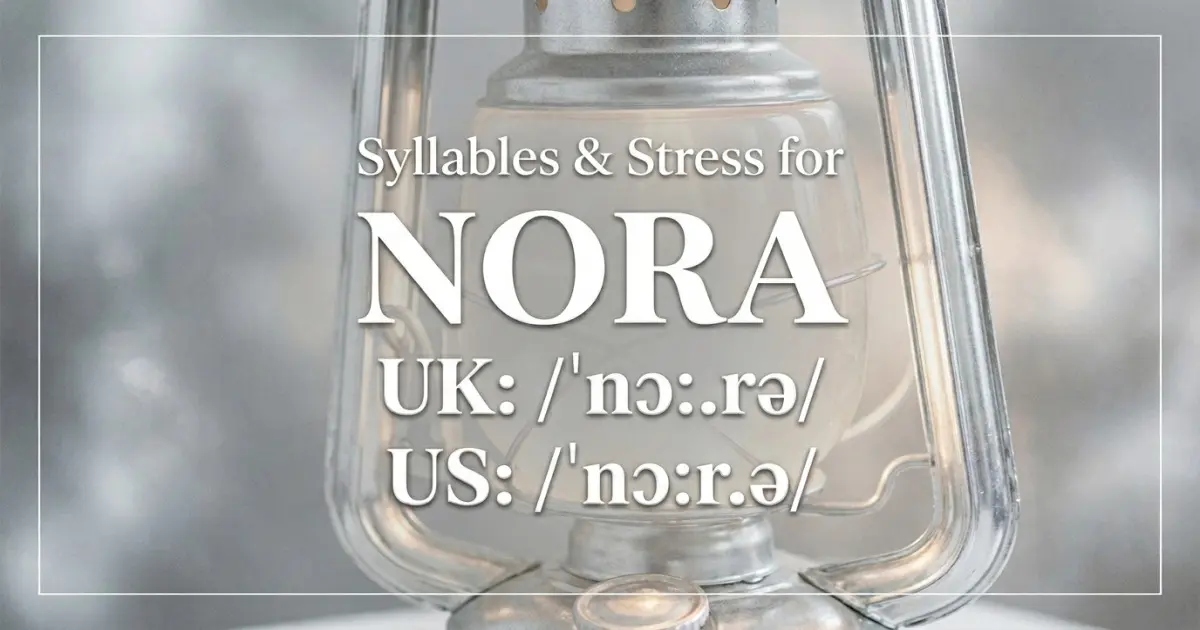 Nora syllables, stress, and UK and US pronunciation