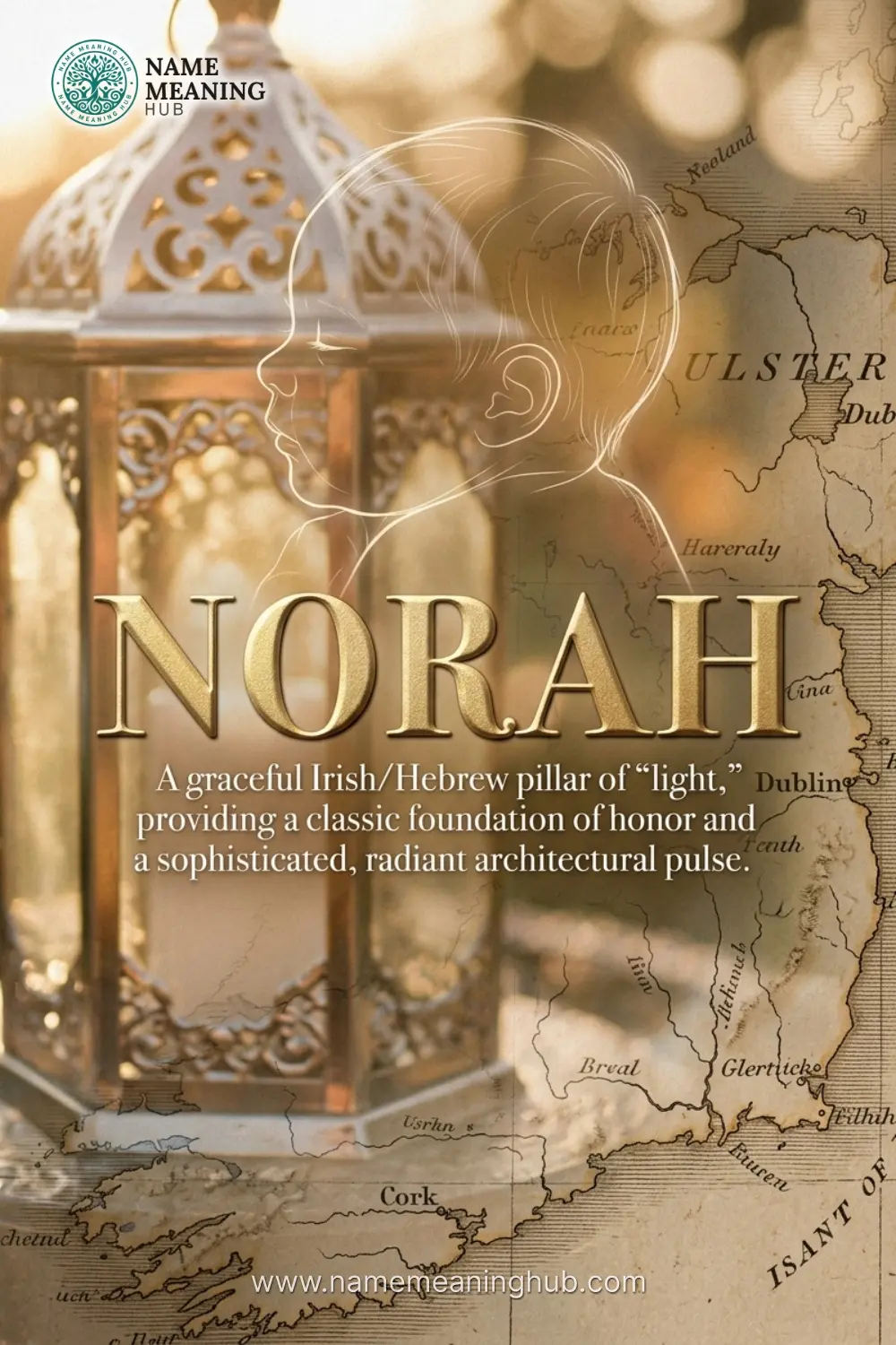 Meaning of the name Norah: A graceful Irish/Hebrew pillar of "light," providing a classic foundation of honor and a sophisticated, radiant architectural pulse.