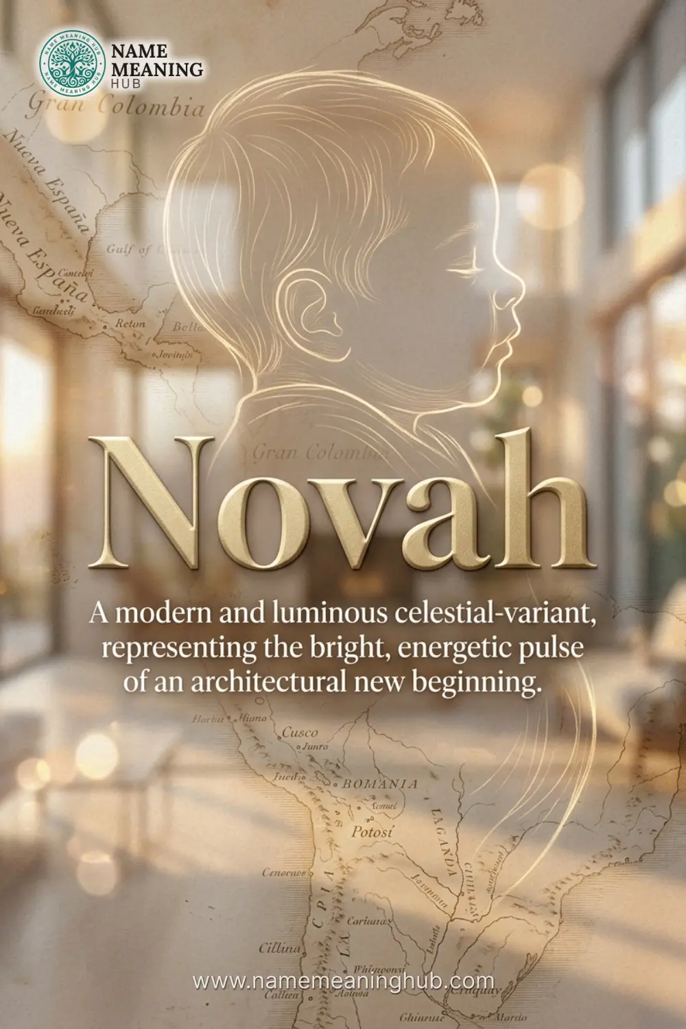 Meaning of the name Novah: A modern and luminous celestial-variant, representing the bright, energetic pulse of an architectural new beginning.