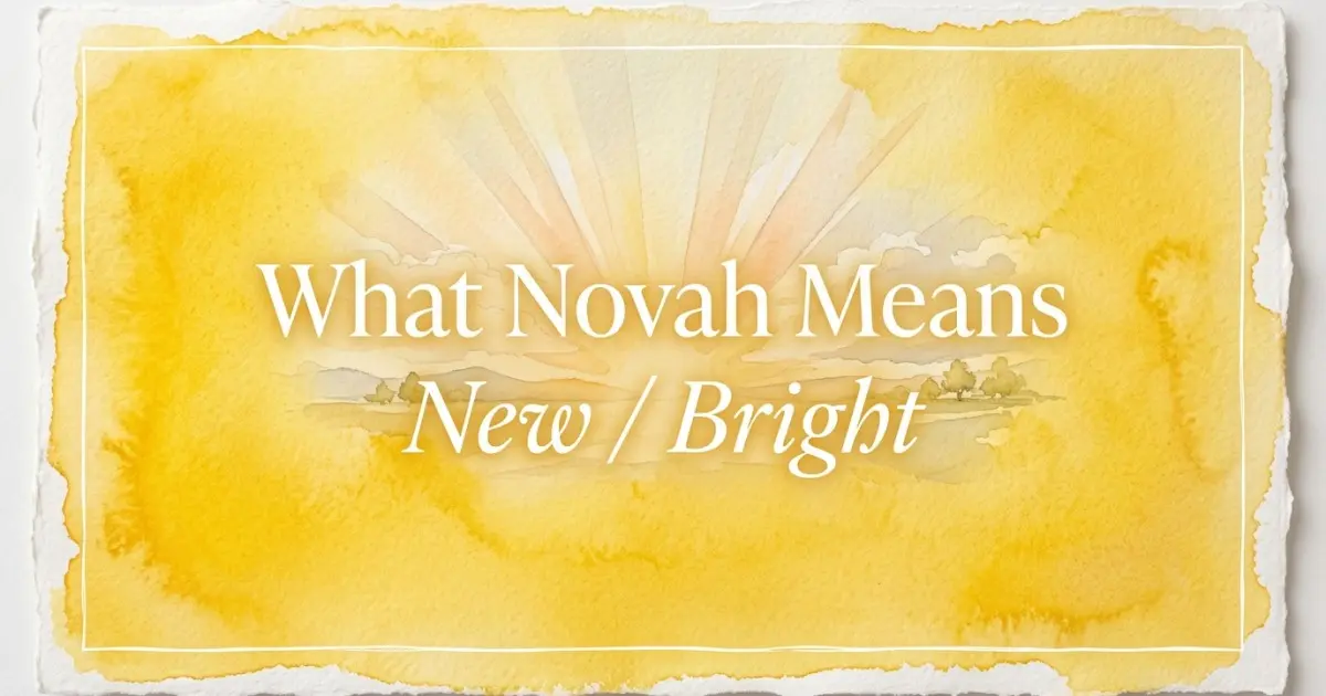 Novah name meaning New / Bright
