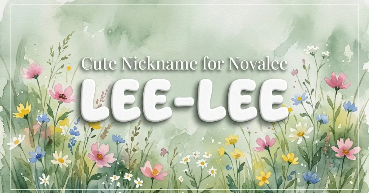 Cute nickname for Novalee: Lee-Lee