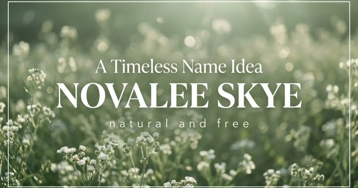 Middle name idea: Novalee Skye - natural and free