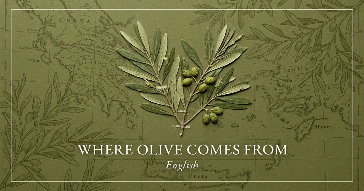 The name Olive comes from: English