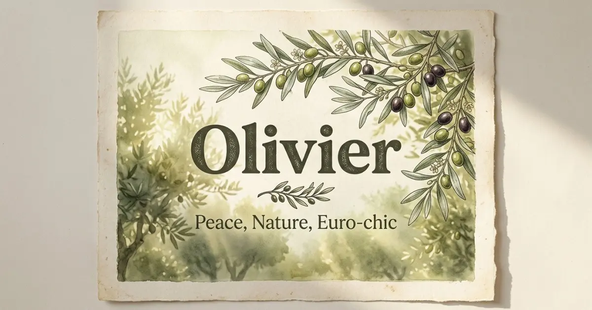 Olivier meaning themes: peace, nature, euro-chic