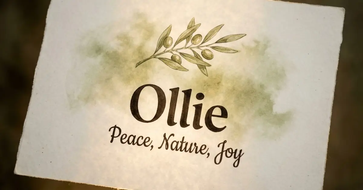 Ollie meaning themes: peace, nature, joy