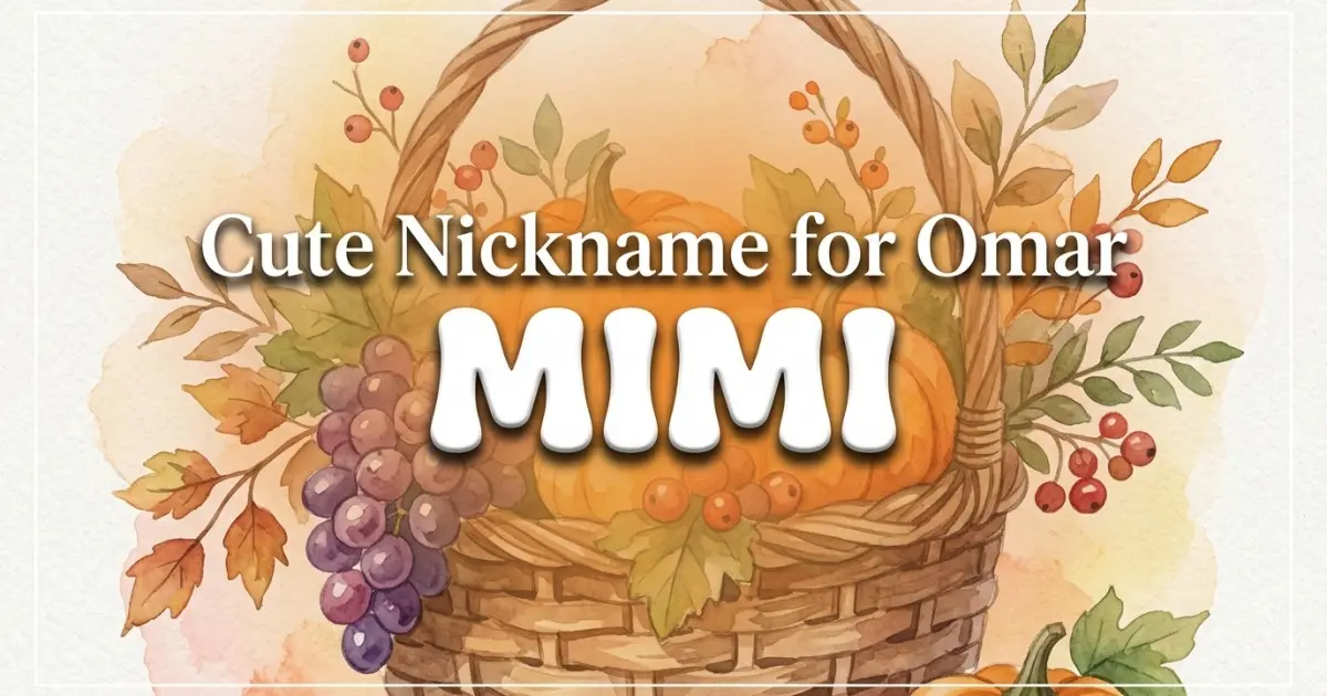 Cute nickname for Omar: Mimi