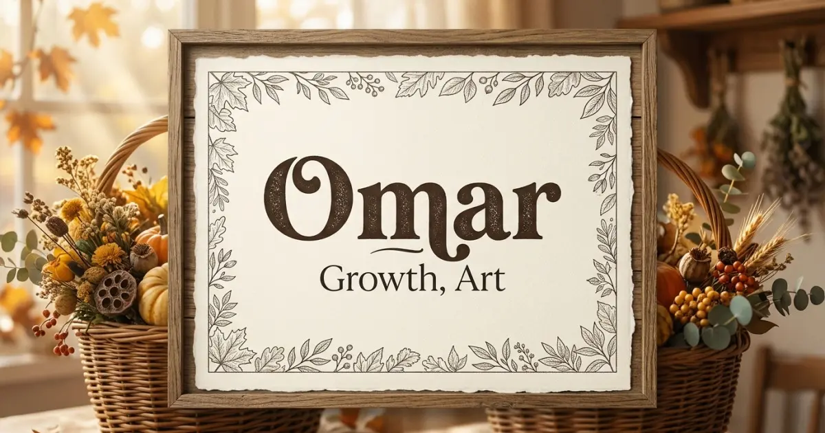 Omar meaning themes: growth, art