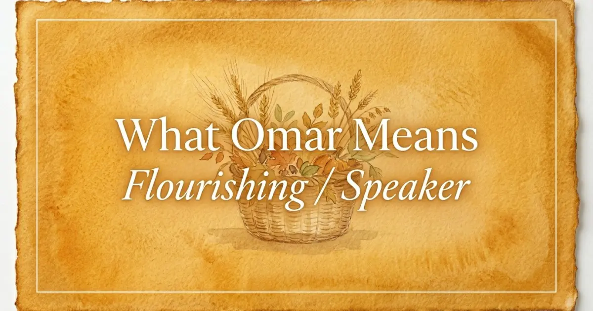 Omar name meaning Flourishing / Speaker