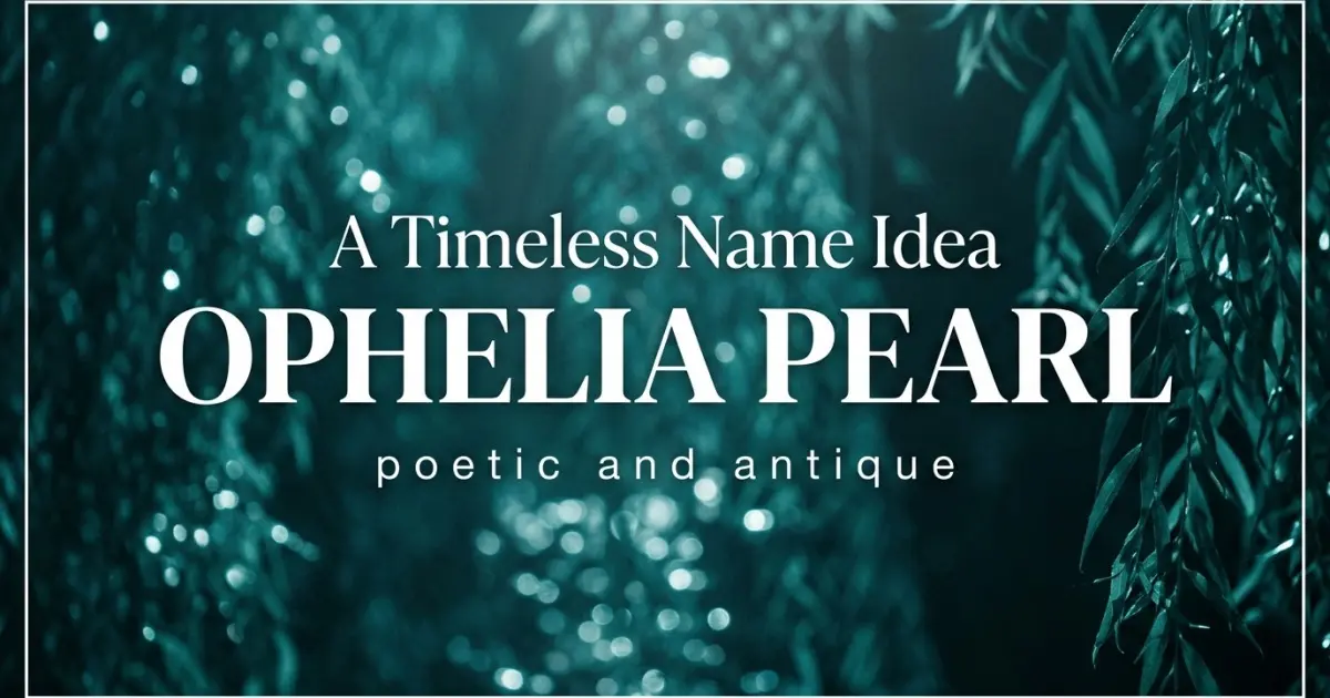 Middle name idea: Ophelia Pearl - poetic and antique
