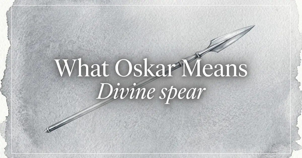 Oskar name meaning Divine spear