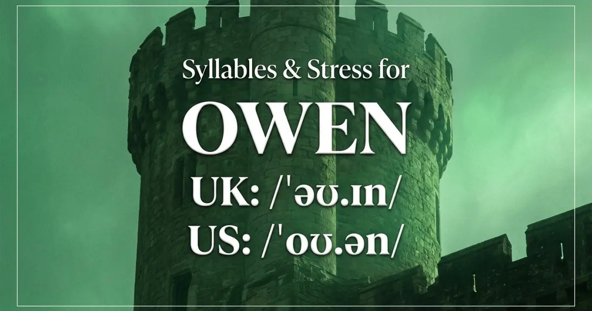 Owen syllables, stress, and UK and US pronunciation