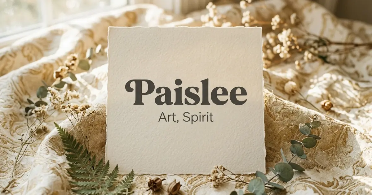 Paislee meaning themes: art, spirit