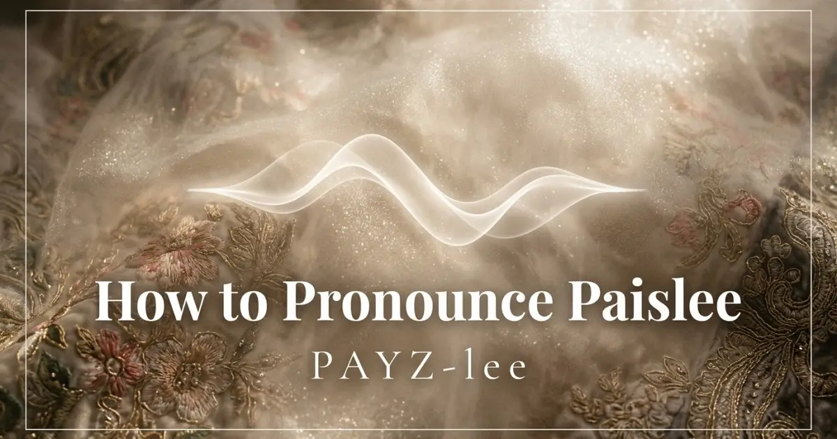 How to pronounce Paislee