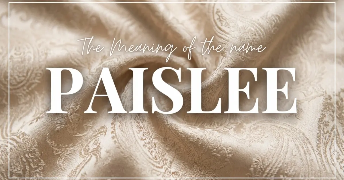 Paislee name meaning