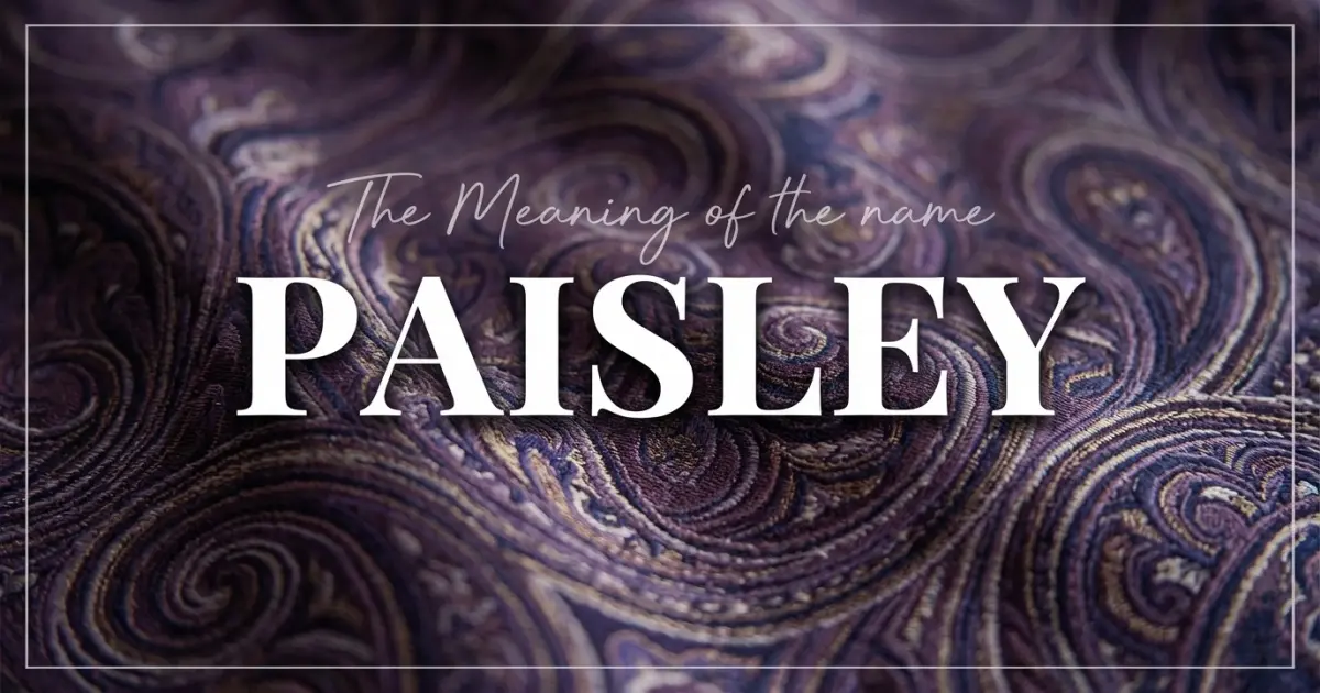 Paisley name meaning