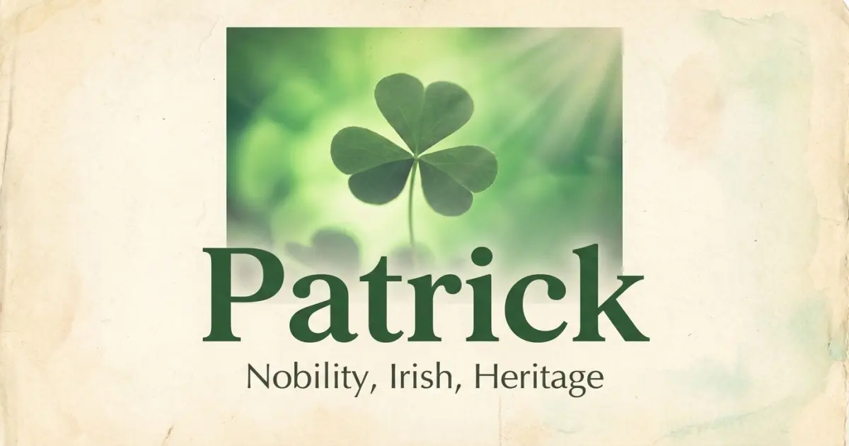 Patrick meaning themes: nobility, irish, heritage
