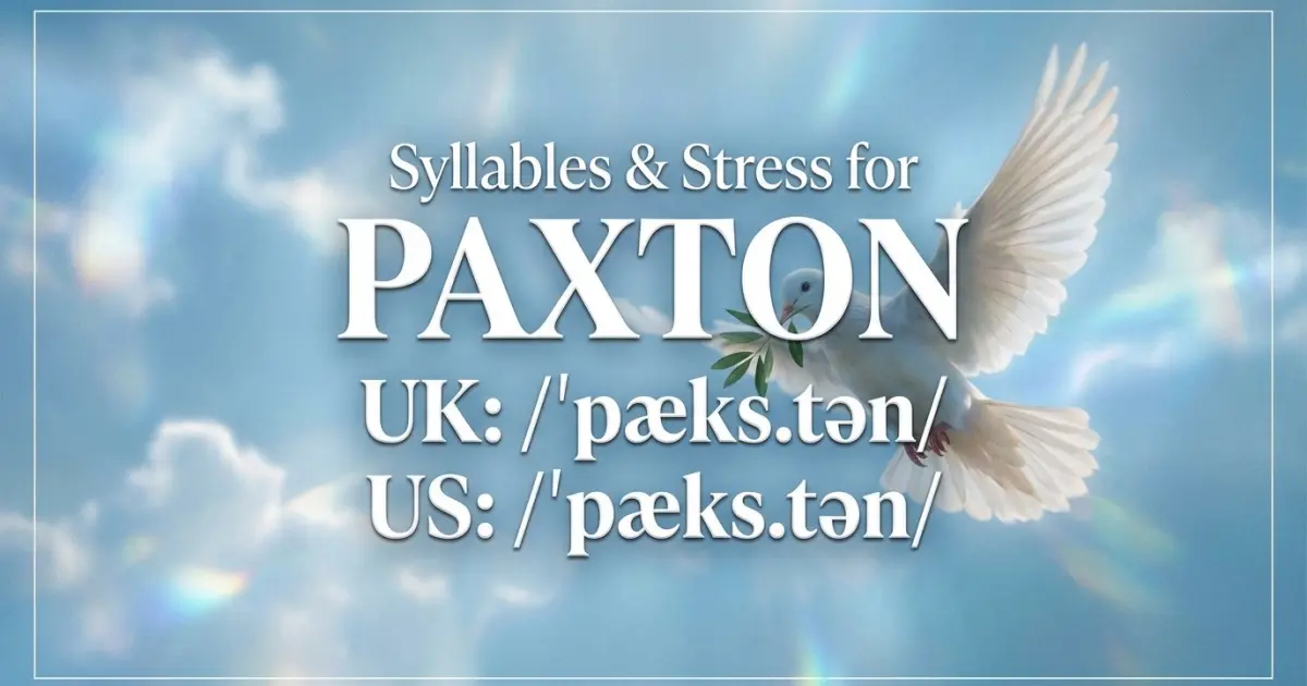 Paxton syllables, stress, and UK and US pronunciation