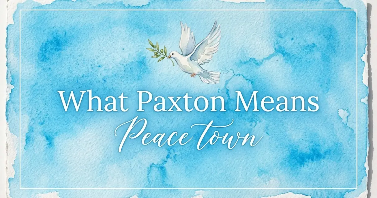Paxton name meaning Peace town