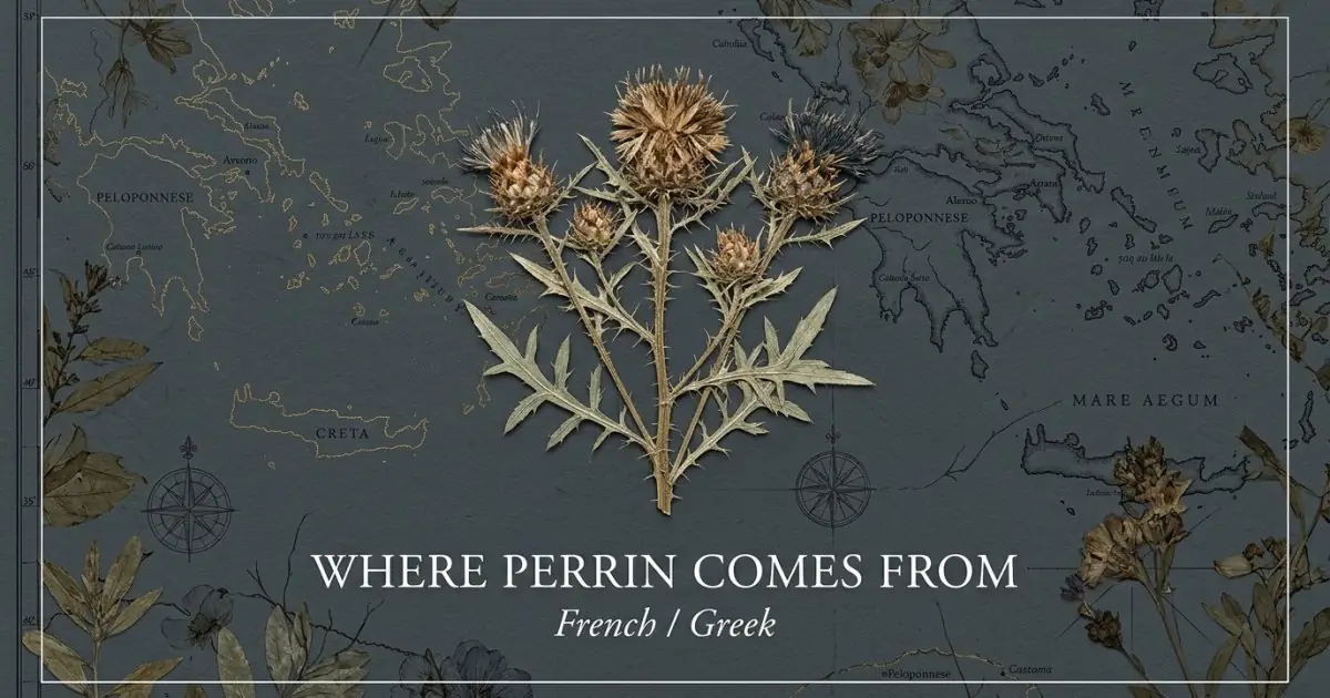 The name Perrin comes from: French / Greek