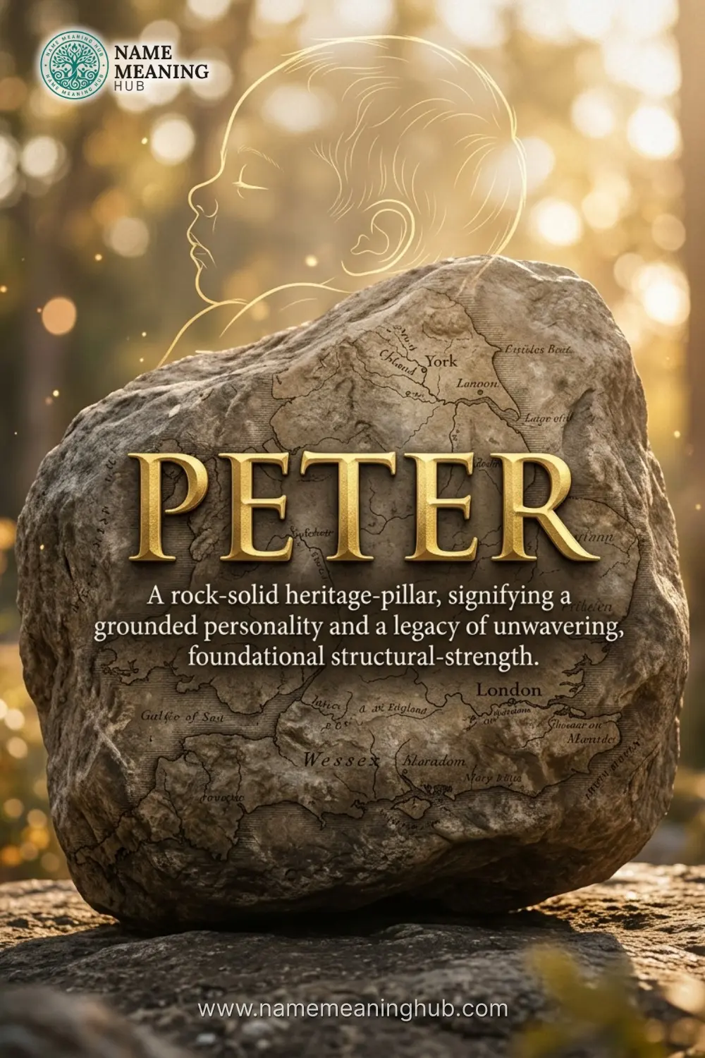 Meaning of the name Peter: A rock-solid heritage-pillar, signifying a grounded personality and a legacy of unwavering, foundational structural-strength.