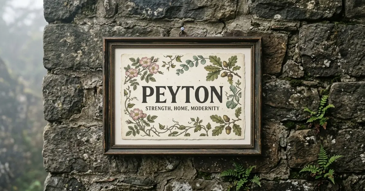 Peyton meaning themes: strength, home, modernity